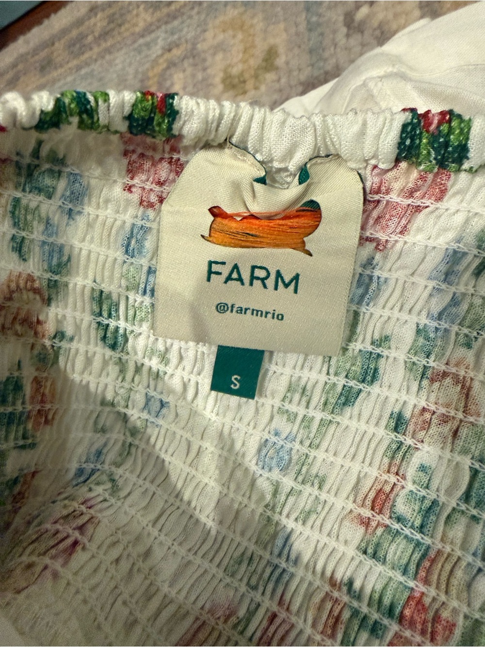 FARM Rio White Floral Cross-Stitch Print Jumpsuit - Picture 5 of 5